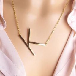 Arzonai Women Letter K Studded Necklace-picture-22