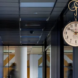 THREADVIBE LIVING Beige & Black Vintage Traditional Railways Station Clock-picture-15