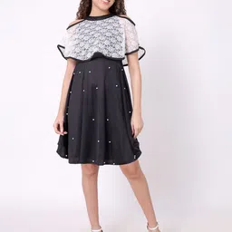 ORIEX THE ORIGINAL FASHION Embellished Net A-Line Dress-image-76