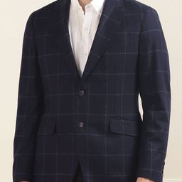 HACKETT LONDON Checked Notched Lapel Long Sleeve Single Breasted Blazer-image-32
