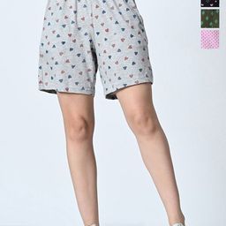 BAESD Women Printed High-Rise Shorts-image-89