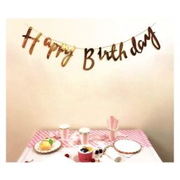 Amfin Happy Birthday Banner - Gold-15