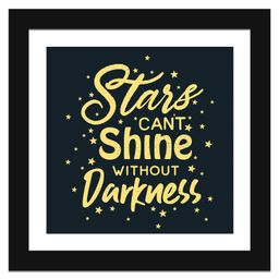 Wens Motivational Quotes Frame Star Can't Shine Print Print - Multicolor-image-92