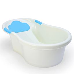 Baby Bath Tub Lovely Elephant Print- White Blue-image-23