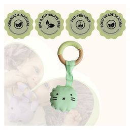 Little Rawr Wood & Silicon Teether with Soft Toy - Lion-8