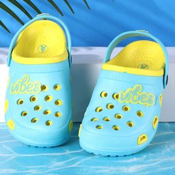 Pine Kids Clogs with Backstrap Vibes Patch - Blue Yellow-image-38