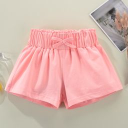 Kookie Kids Mid Thigh Length Solid Color Shorts - Pink-image-20
