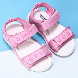 Cute Walk by Babyhug Sandals Floral Print - Pink Purple-picture-45
