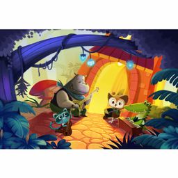 Wens Cartoon Theme Self Adhesive Wall Poster - Multicolor-image-65