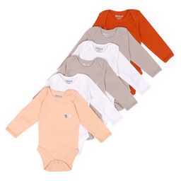 Mi Arcus Unisex Cotton Full Sleeves Solid Onesie Pack of 6 Multi Color-image-64