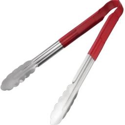 TGR04 Stainless Steel Tong Vinyl Coated Handle for BBQ Cooking Serving Grilling Tong 24 cm Utility Tongs-5