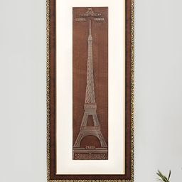 SHREE KALA HOME DECOR Brown & White 1 Piece Synthetic Wood Other Wall Paintings-50