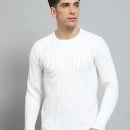 Monte Carlo Men Striped Woollen Pullover-image-56