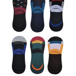 VOICI Unisex Kids Pack Of 6 Multicolored Cotton Colourblocked Shoe Liner Socks-image-138