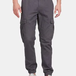 t-base Men Regular Fit Mid-Rise Cotton Joggers Trousers-image-61