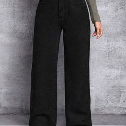 Trendy Looks Women Comfort Straight Fit High-Rise Slash Knee Jeans-image-77