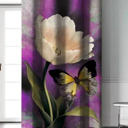 Aura Lavender & Purple Floral Door Curtain-32