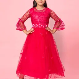 Muhuratam Pink Nylon Dresses-image-69