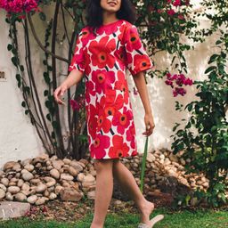 Safeera Floral Print A-Line Dress-image-27