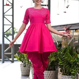 KASHISHIYA Women Printed Pleated Gotta Patti Kurta with Dhoti Pants & With Dupatta-picture-15