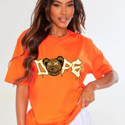 RAYACLOSET Women Biker Printed Raw Edge T-shirt-image-61