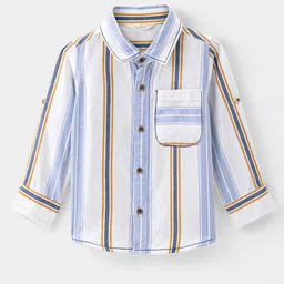 Infinity Boys Tailored Fit Multi Stripes Opaque Striped Casual Shirt-25