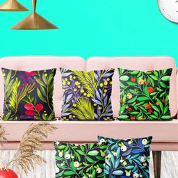 ArtzFolio Multicoloured Set of 5 Square Cushion Covers-image-60