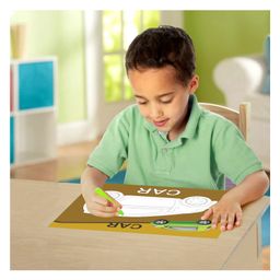 ankit toys & games Ankit Toys 2 in1 Activity Colour and Clean Pack Transports & Shapes Reusable Jumbo Flash Cards Coloring Kit Set of 24 - Multicolour image 2