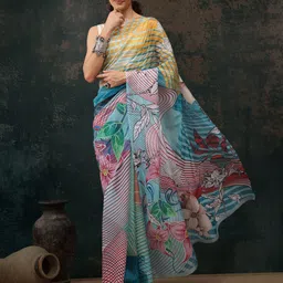 KALINI Block Print Saree-picture-4