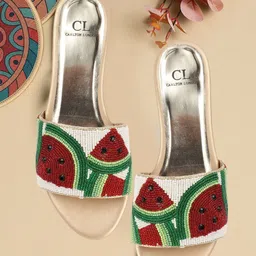 Carlton London Women Colourblocked Open Toe Block Heel Sandals-16