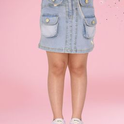 CUTECUMBER Girls A-Line Denim Skirt-image-73