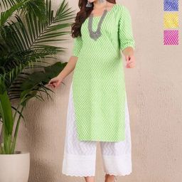 Anouk Rustic Women Pack of 4 Striped Crepe Kurtas-image-68