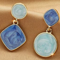 AKISON JEWELS Gold-Plated Geometric Shaped Drop Earrings-32