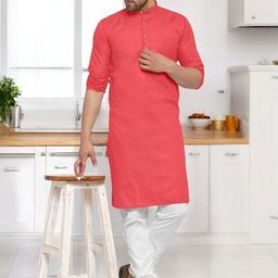 ANUJ FASHION Men Solid Straight Kurtas-picture-21