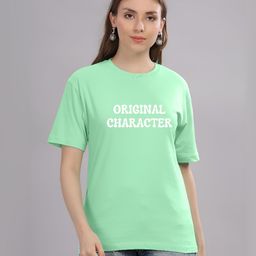 FALTU.CO Women Typography Printed Round Neck Pure Cotton Oversized T-shirt-image-83