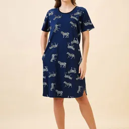AV2 Printed Pure Cotton Nightdress-image-98