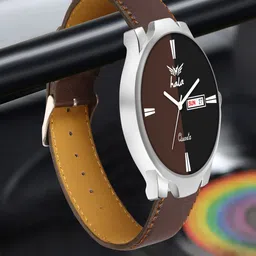 Hala Men Round Dial & Regular Straps Analogue Watch 1049-Brown-DD-40