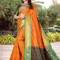 jayant creation Yellow Silk Blend Patola Sarees-picture-37
