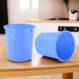Kuber Industries 2 Pieces Blue Open-Top Dustbins 5L-98