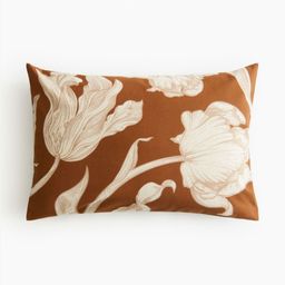 H&M Brown Cotton Canvas Cushion Cover-image-12