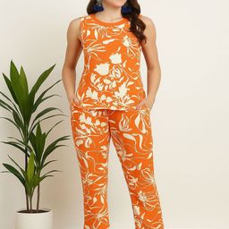 GAB Printed Pure Cotton Top With Trousers Co-Ords-image-66