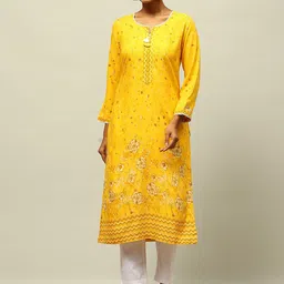 Rangriti Women Geometric Embroidered Flared Sleeves Kurta-image-83