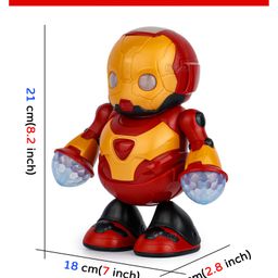Zest 4 Toyz 360 Degree Rotating Dancing Robot With Bump n Go Action - Red image 3