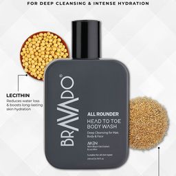 Bravado All Rounder Head To Toe Body Wash - 200 ml image 3