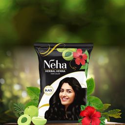 Neha Herbal Set Of 10 Heena Hair Color - 10 g Each - Black-9
