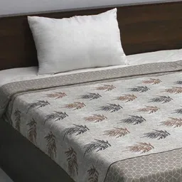 Steve & Anderson Grey Super Comfortable Reversible 2 Ply Dohar Single Bed-picture-0