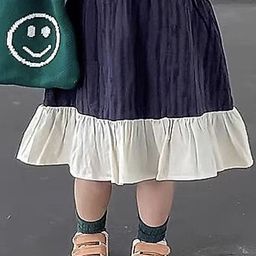 LULU & SKY Contrast Flounce Hemline Skirt-image-19