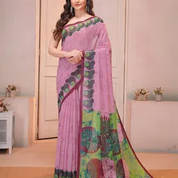 Garden Vareli Floral Printed Pure Georgette Saree-picture-33