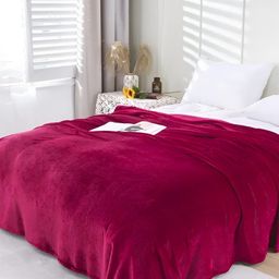 MORADO Magenta 300 GSM Double Bed Blanket-image-80