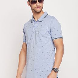UNIBERRY Men Printed Polo Collar T-shirt-image-42